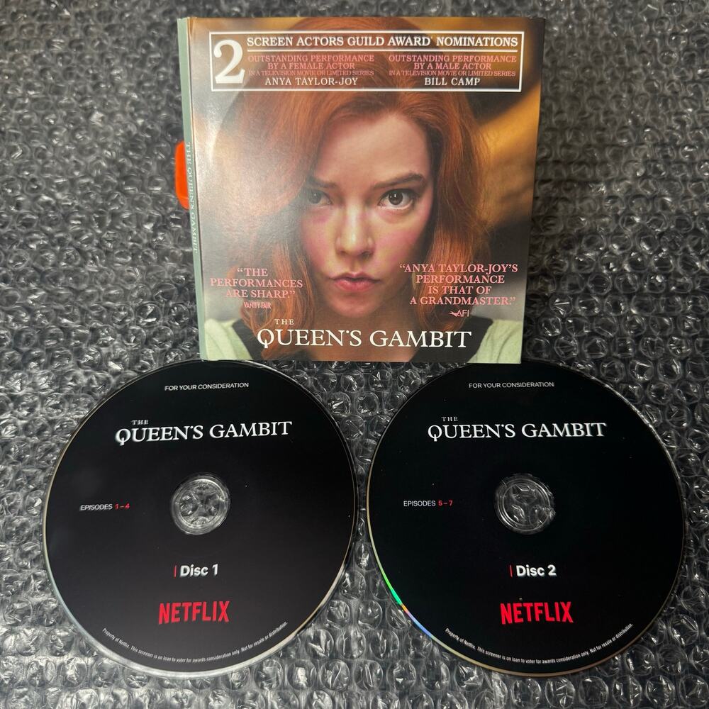 The Queen’s Gambit Netflix FYC Screener DVD 2-Disc Complete Series Awards Promo